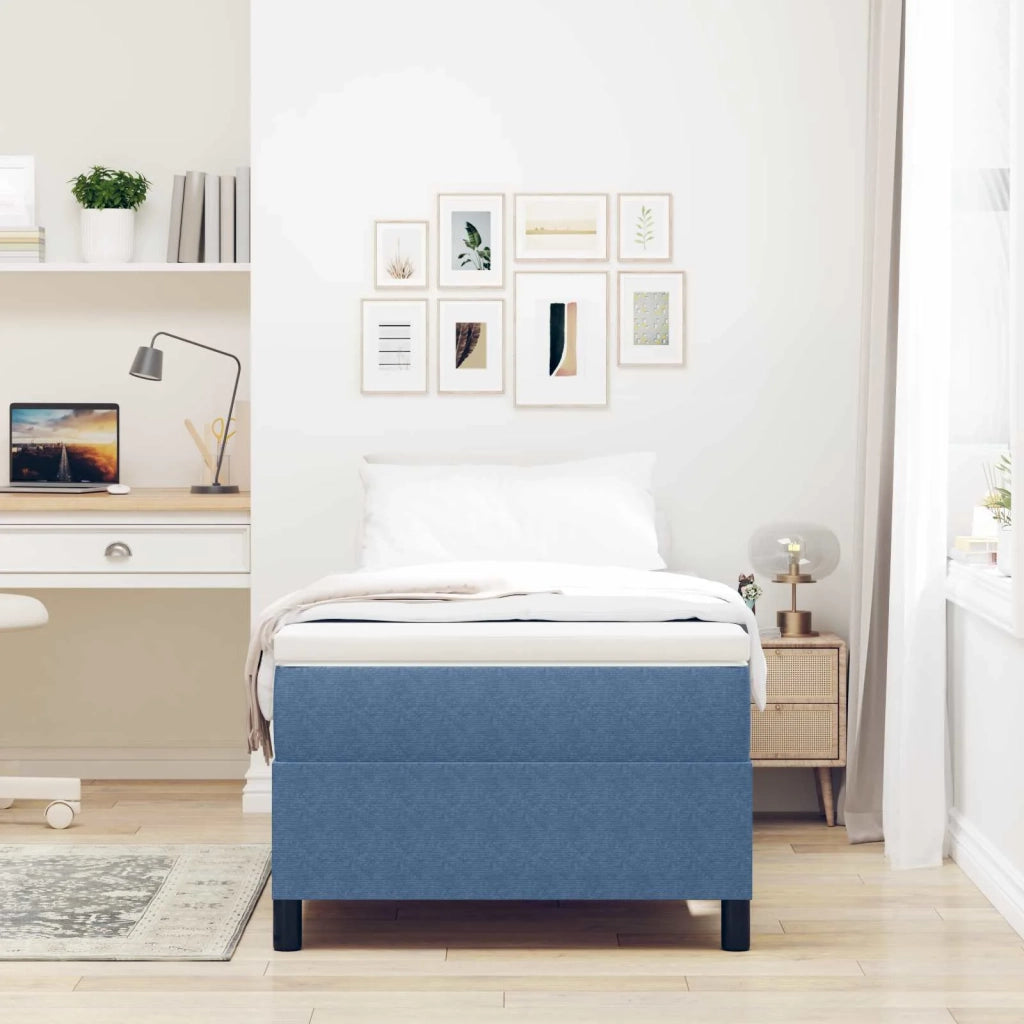 Struttura letto piattaforma Blu 90 x 200 cm Tessuto in Cords 3337390