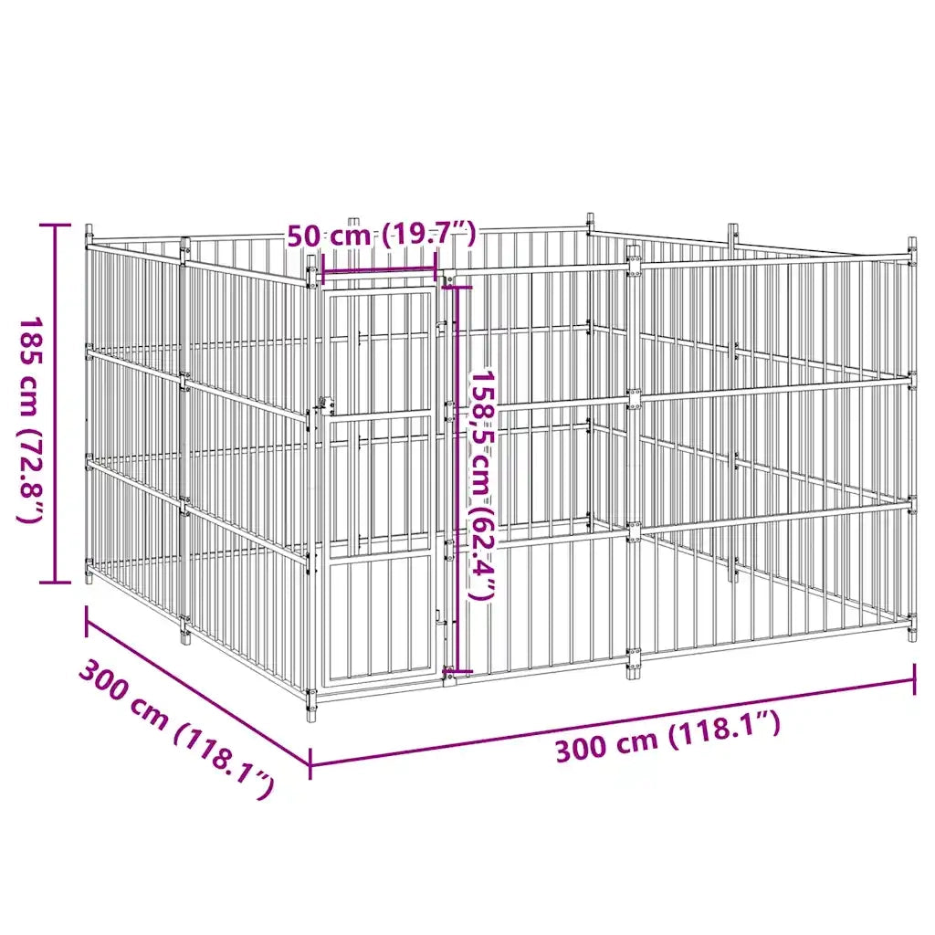 Canile da Esterno 300x300x185 cm 170894