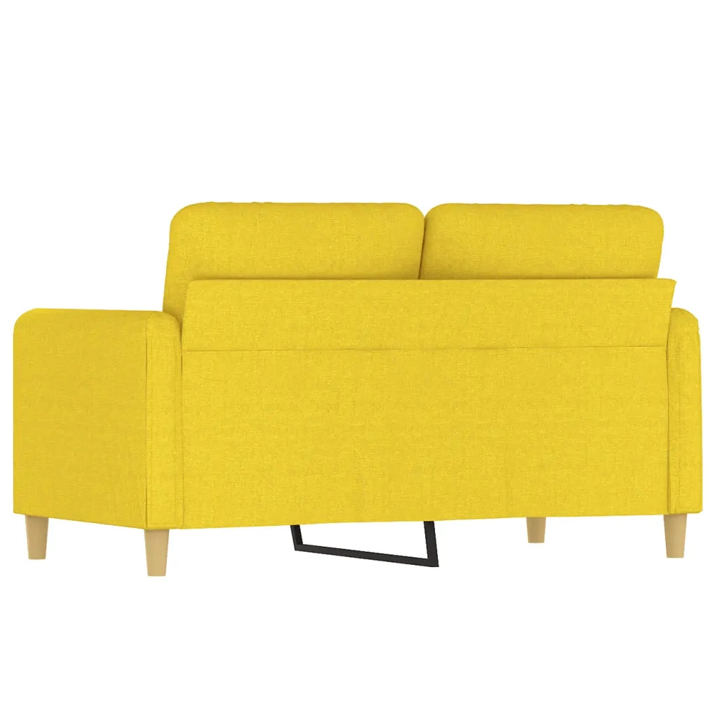 Divano a 2 Posti Giallo Chiaro 120 cm in Tessuto 359475