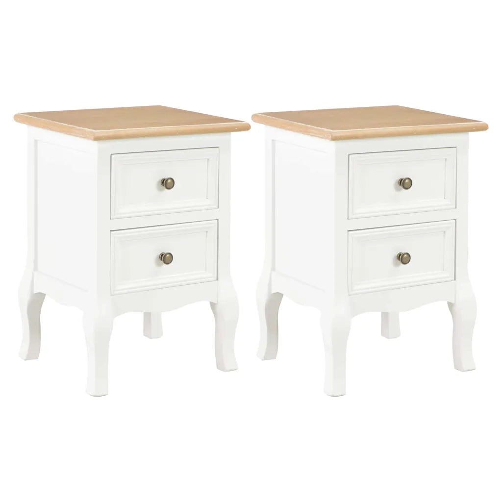 Comodini Bianchi 2 pz 35x30x49 cm in MDF 280037