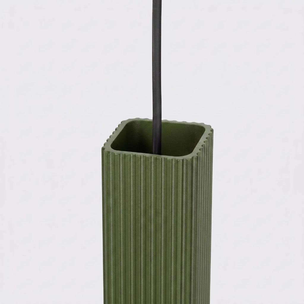 Lampada a sospensione RAYO 3P verde oliva