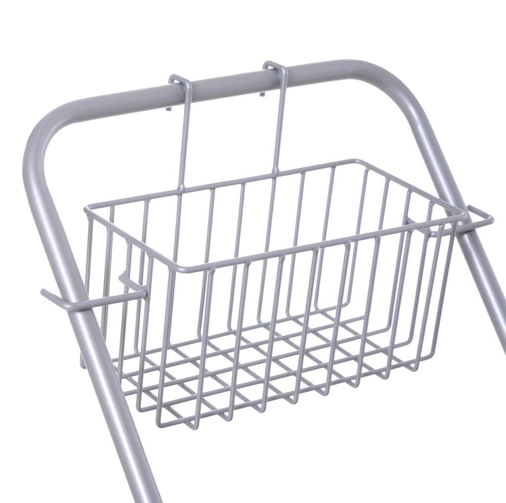 Carrello pulizie professionale con secchio da 25 L, strizzatore e 4 ruote, blu