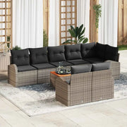 Set Divano da Giardino con cuscino 9 pcs Grigio polyrattan 3347594