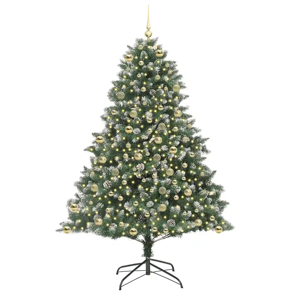 Albero di Natale artificiale con 300 LED Verde 210 cm