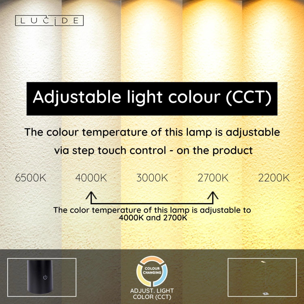 Lampada da terra LED 10W cromata Lucide AARON