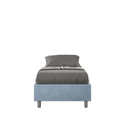 Letto Singolo Sommier 100x210 cm con Rete Azelia Azzurro