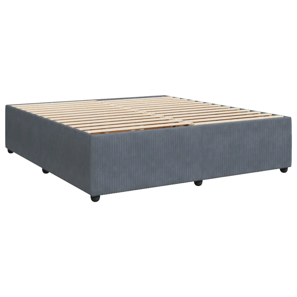 Letto box spring con materasso Grigio Scuro 200 x 200 cm 3453216