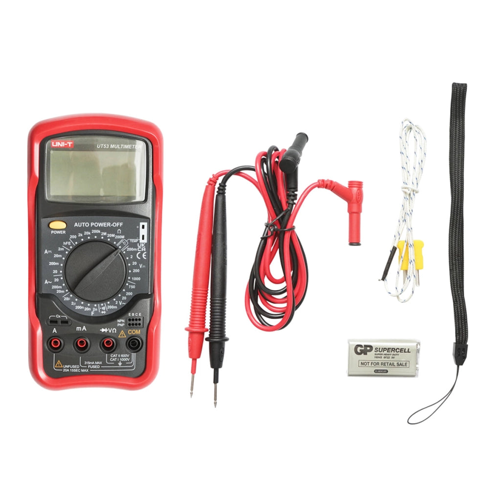 Multimetro digitale con 10 funzioni UT53, UNI-T