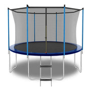 Trampolino 8FT da esterno, blu, con rete di sicurezza e scala, portata 181 kg