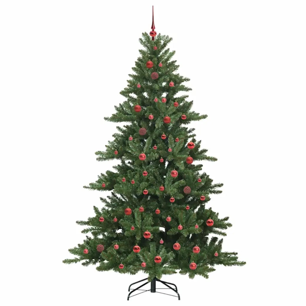 Albero di Natale Artificiale con Rami Pieghevoli Verde 210 cm