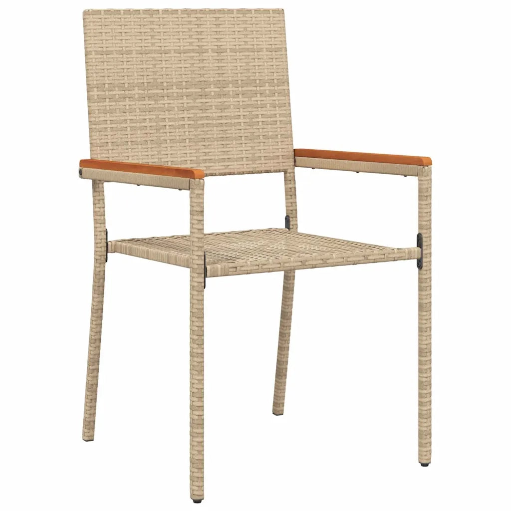 Sedie impilabili da giardino 4 pcs Crema e Marrone 3403063