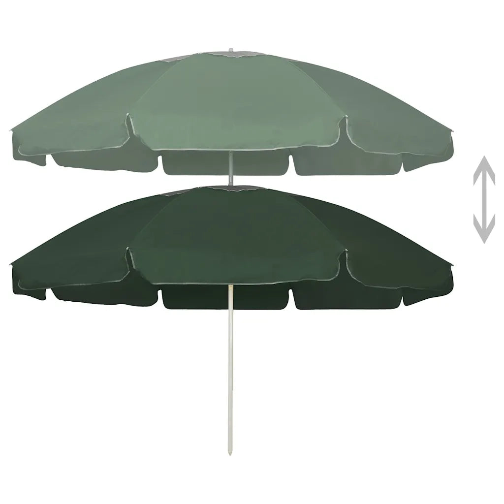 Ombrellone da Spiaggia Verde 240 cm 314713
