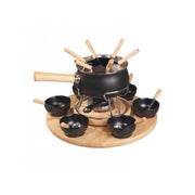 Fonduta Smaltata Nera Opaca Set pz.25 Eva