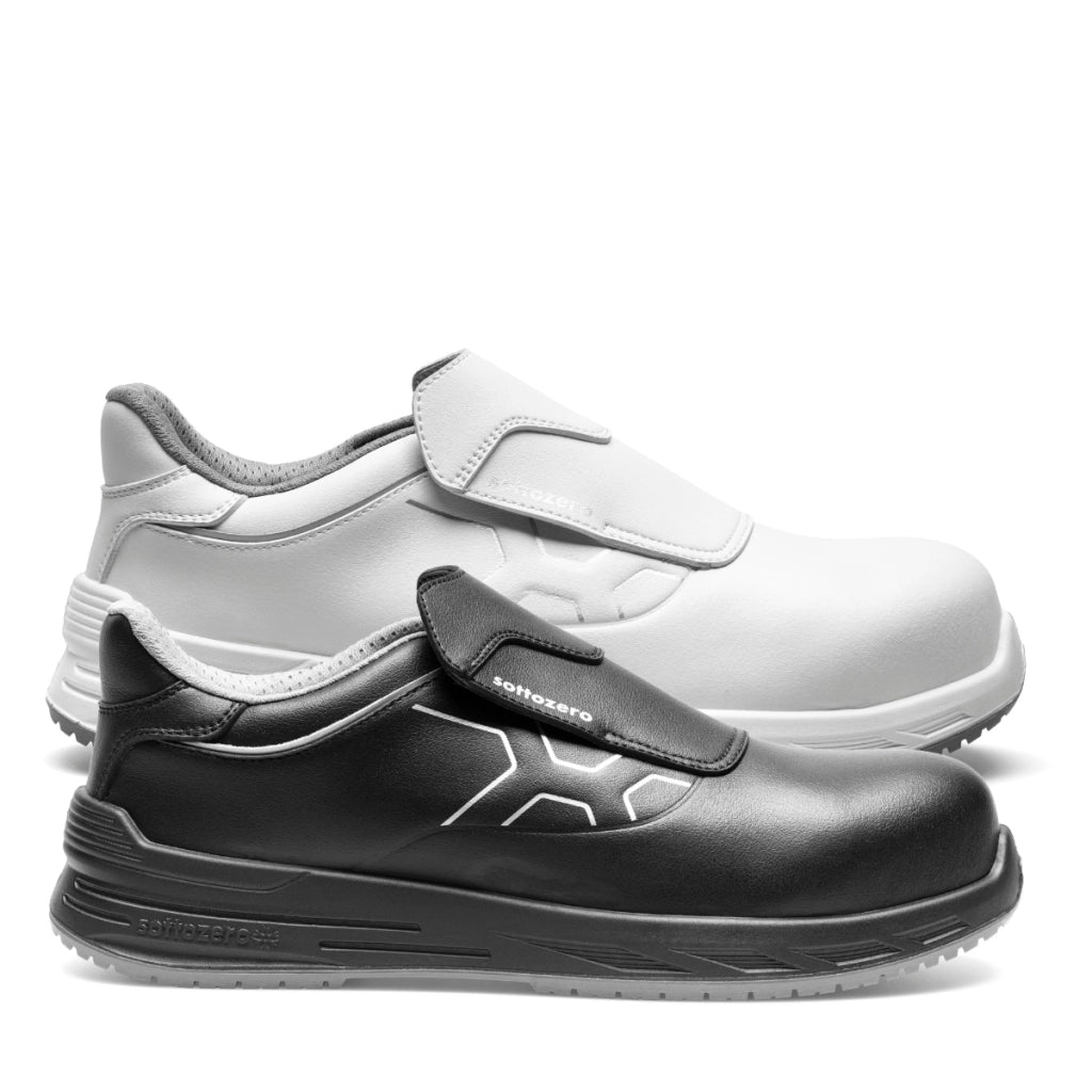 Scarpe da Lavoro HORECA Cuoco, Cucina, Settore Alimentare S2 ESD Slip-On | Sottozero WASABI Bianco/39