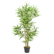 Albero Bambù Artificiale 552 Foglie 120 cm Verde 358968