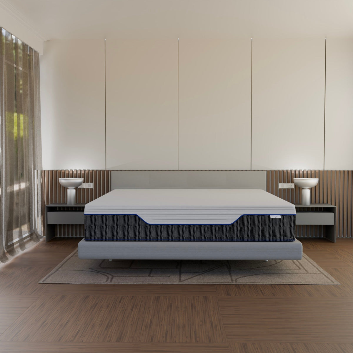 Materasso Matrimoniale Memory foam 160x200 a 1600 Molle Insacchettate Hybrid; memory foam; con 7 zone di comfort; ortopedico; "Pascià"