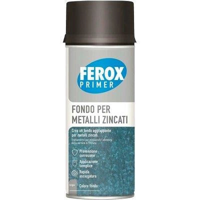 FONDO AGGRAPPANTE SPRAY FEROX AREXONS - LAMIERA ZINCATA ML 400- 6 pezzi