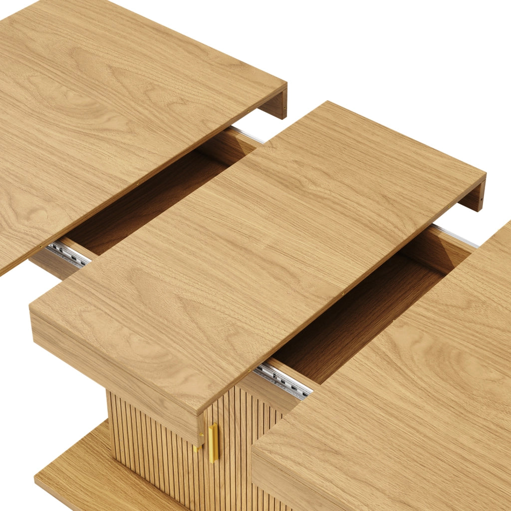 Tavolo allungabile con contenitore 140-180 cm in MDF