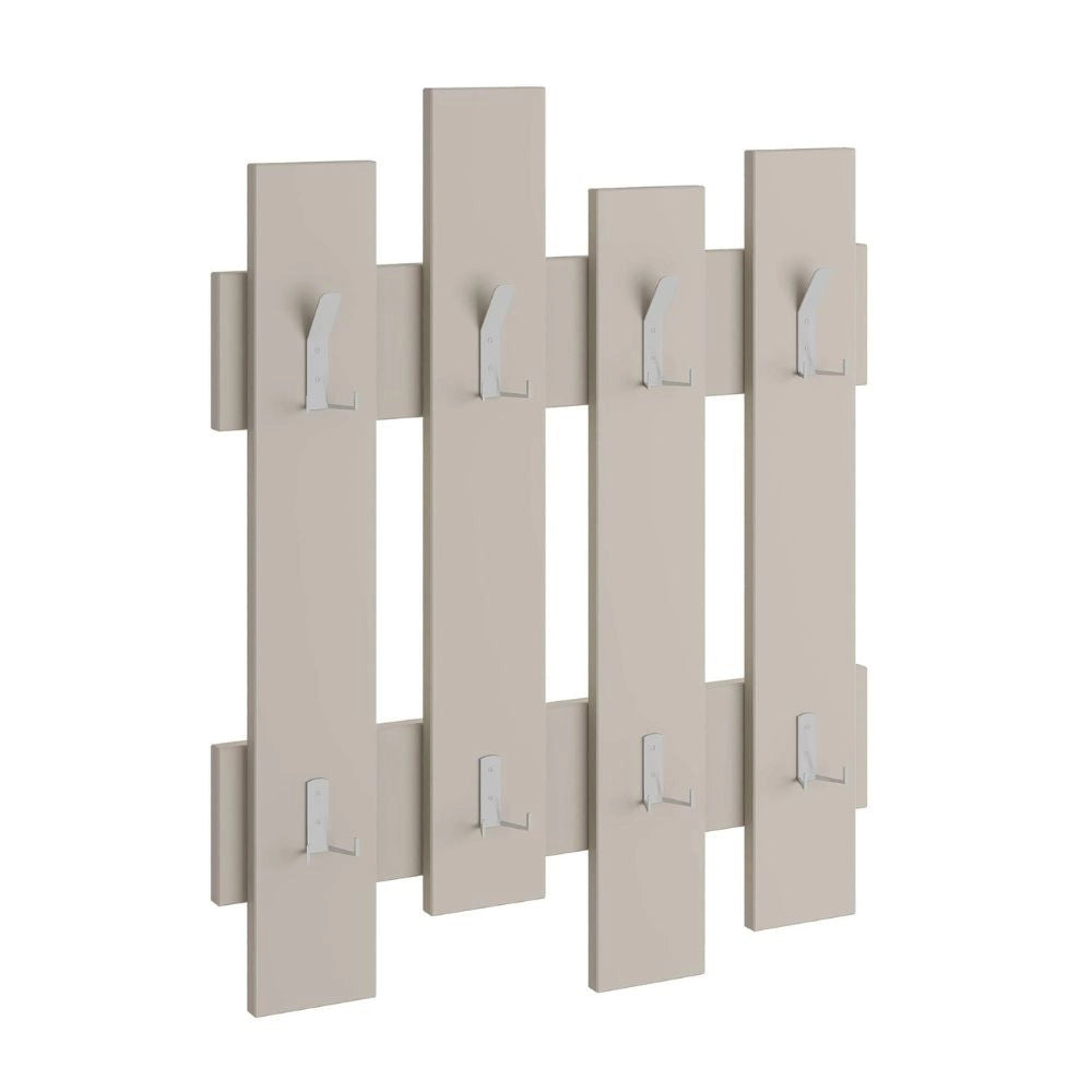 Appendiabiti a muro Wave 8 ganci colore cashmere