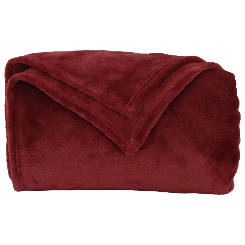 Coperta Rosso Bordeaux 220 x 240 cm Panno 42016787