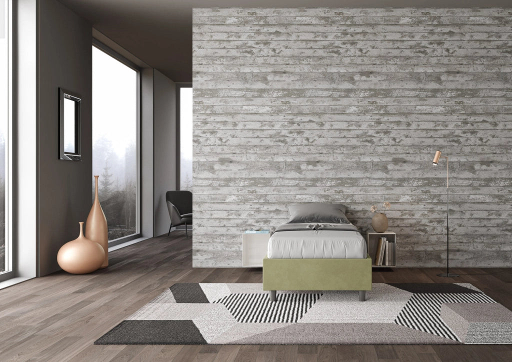 Letto Singolo Sommier 80x210 cm con Rete Azelia Tè Verde