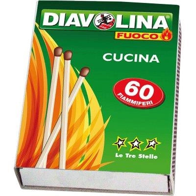 FIAMMIFERI CORTI DIAVOLINA - MM  55 CF=4XPZ 60- 5 confezioni