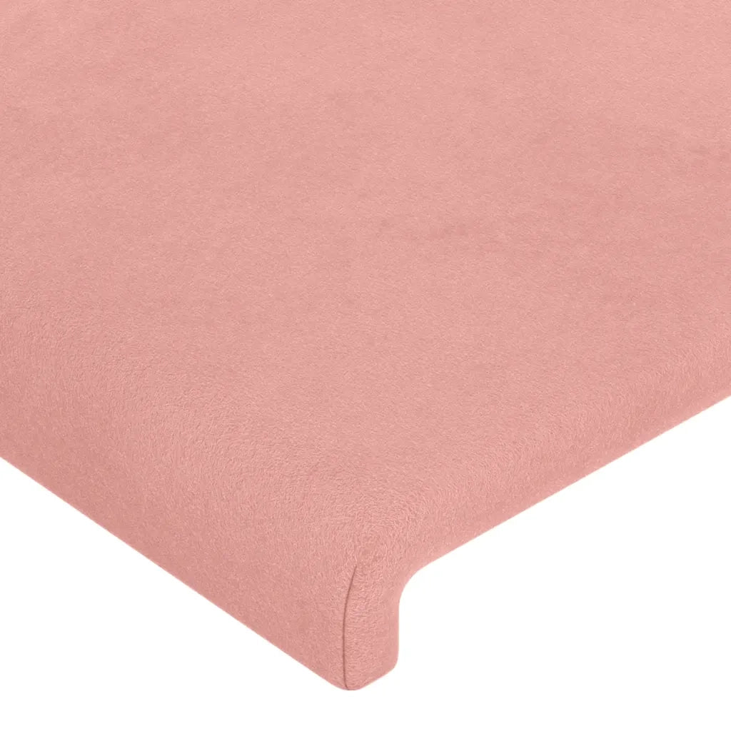 Testiera Rosa 80x5x118/128 cm Velluto 3116087