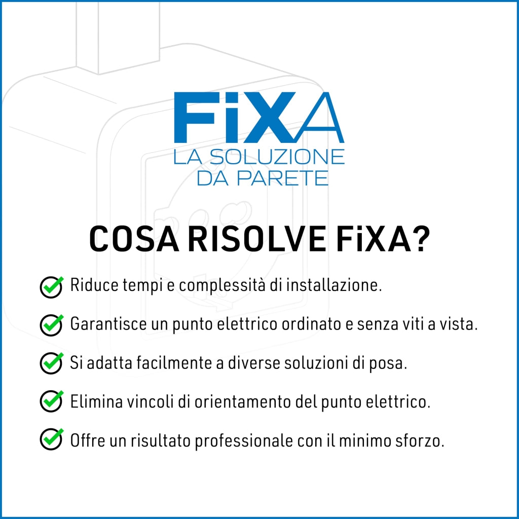 CONTENITORE 'FIXA' n.2 prese bipasso - col.bianco - ELECTRALINE