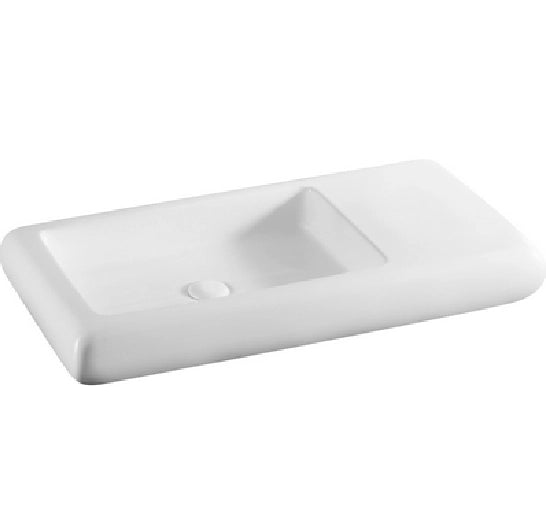 Lavabo appoggio 80x42 cm LA33 - Bianco