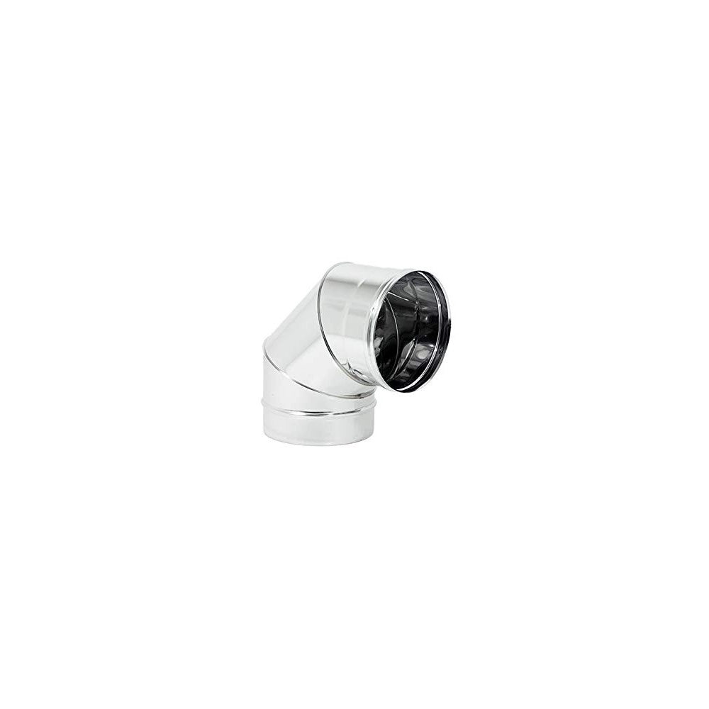 Gomito curva acciaio inox 300mm 5 decimi aisi 304, scegli se  90 gradi
