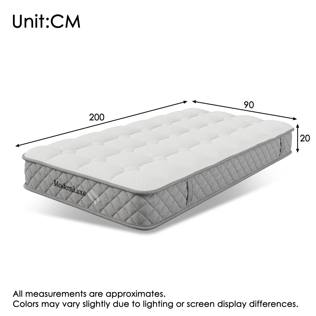 Letto imbottito beige 90x200 cm con materasso