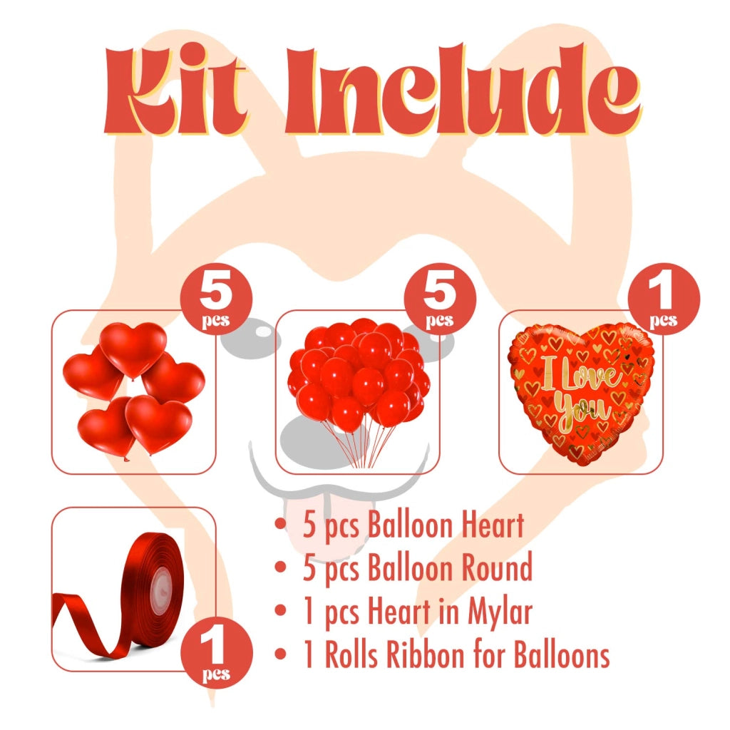 Nonsoloinformatica Bouquet Palloncini Cuore XXL 11 Pz