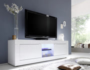 Mobile TV 2 Porte 1 Nicchia 181x43x56cm TFT  Basic Bianco Lucido