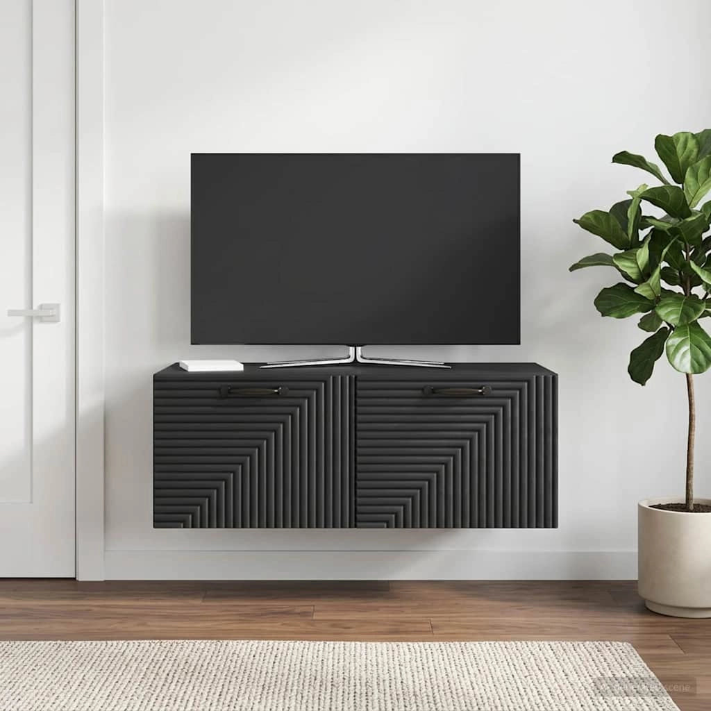 Mobile Porta TV da Muro Nero 78,5 x 41 x 30 cm 898686