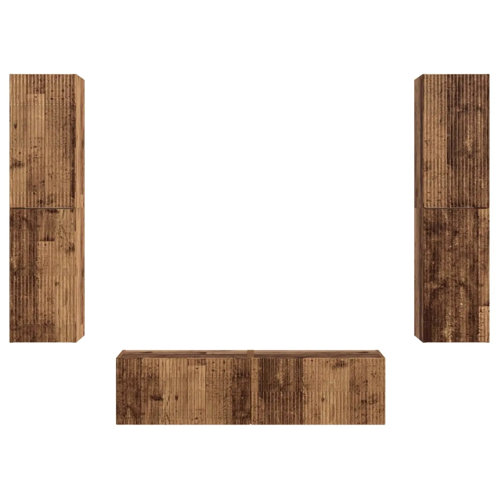 Set mobile TV 6 pcs Legno vecchio Legno multistrato