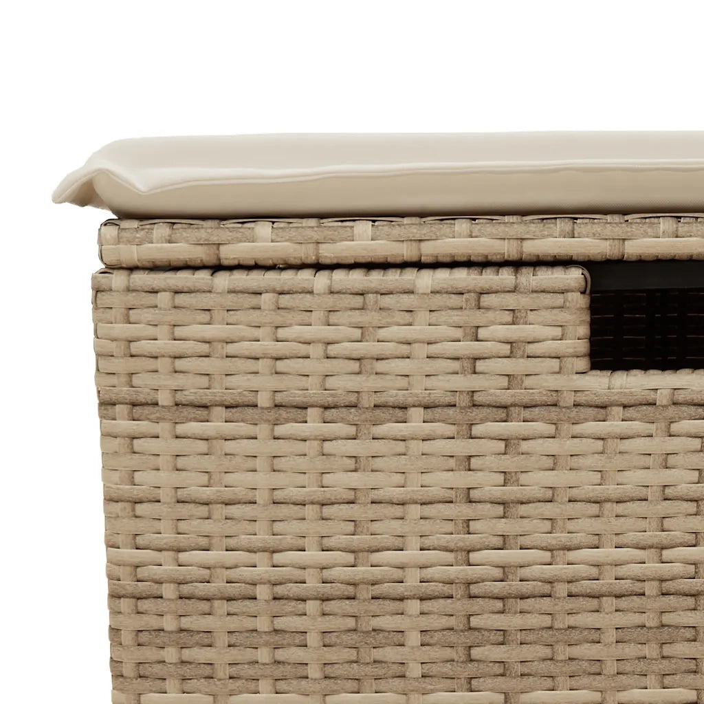 Set Divani da Giardino 7 pz con Cuscini Beige in Polyrattan 3326034