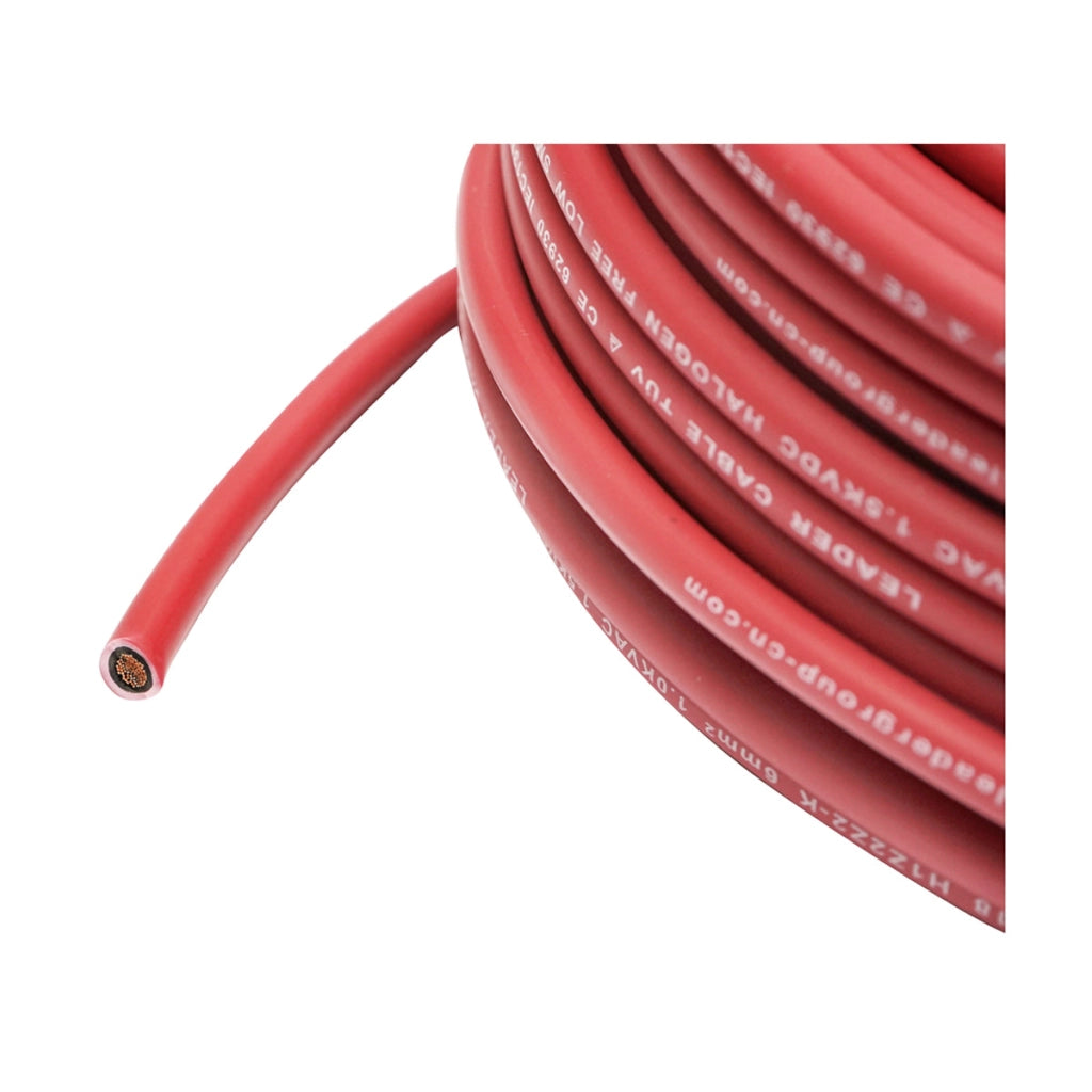 Rotolo di cavo per pannello solare 6mmx20m rosso 1,5KV, H1Z2Z2-K Leader