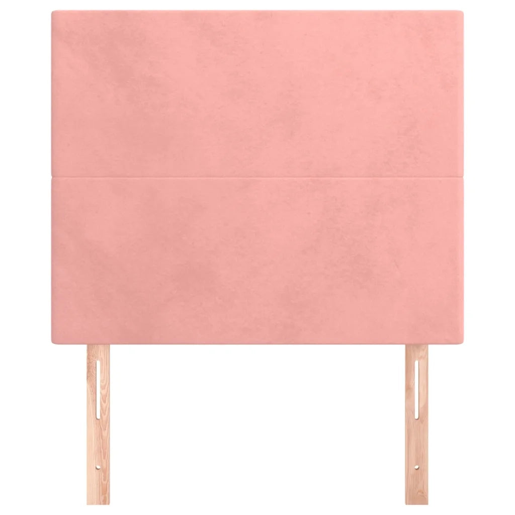 Testiera Rosa 80x5x118/128 cm Velluto 3116087