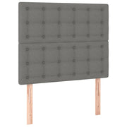 Testiera | Testata Grigio Scuro 90x5x118/128 cm Tessuto