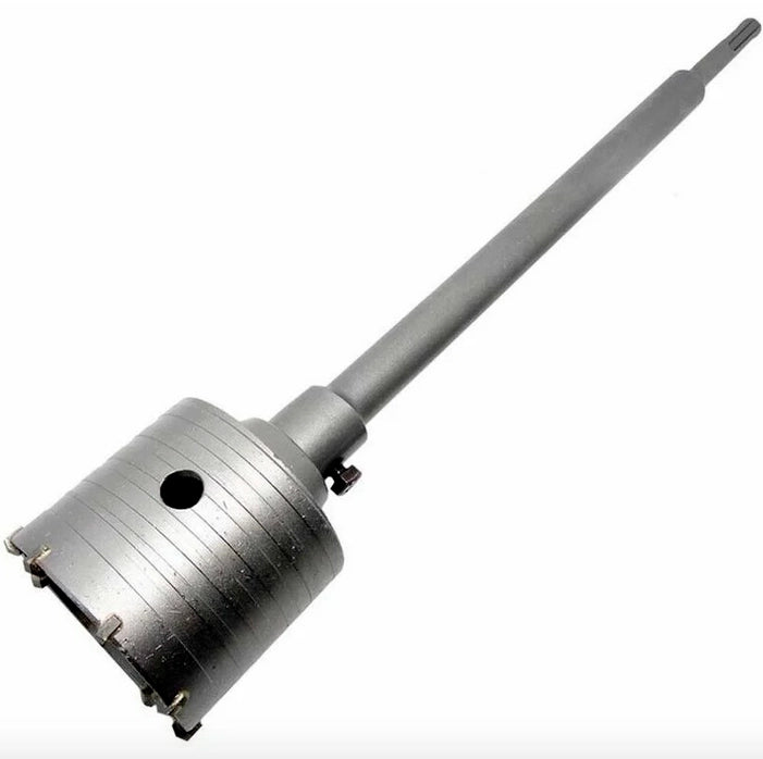FRESA A TAZZA CAROTATRICE MURO CON ASTA MURO CEMENTO MATTONI 100 mm ASTA SDS PLUS 650 mm
