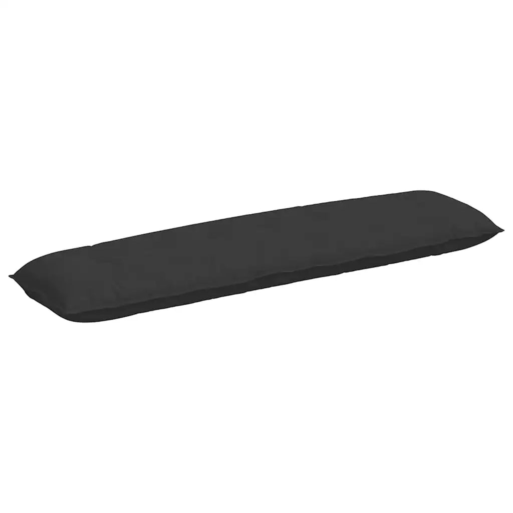 Cuscino per Schiena Nero 200 x 50 cm Tessuto in Microfibra 42014991