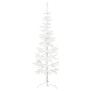 Albero Natale Artificiale Sottile a Metà Supporto Bianco 120 cm 344564
