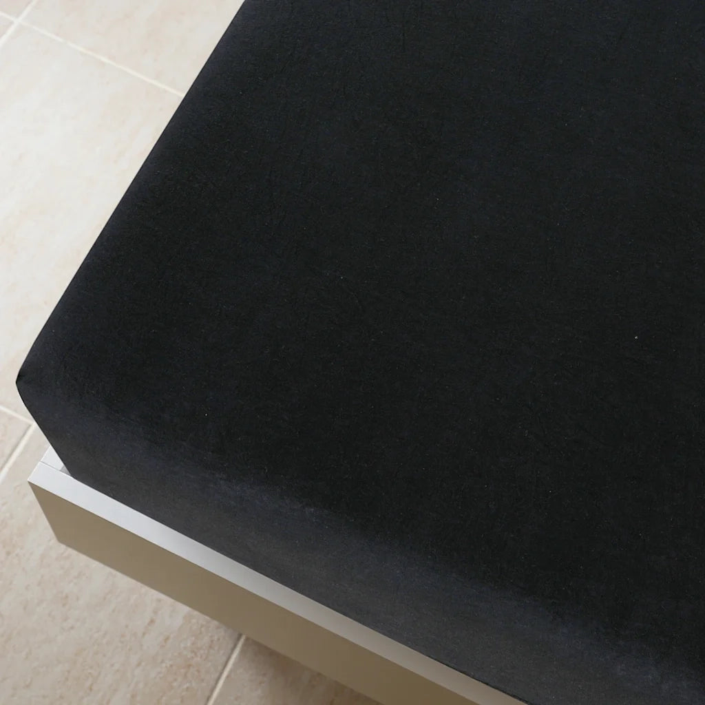 Lenzuola con Angoli Jersey 2pz Nero 180x200 cm Cotone 136219