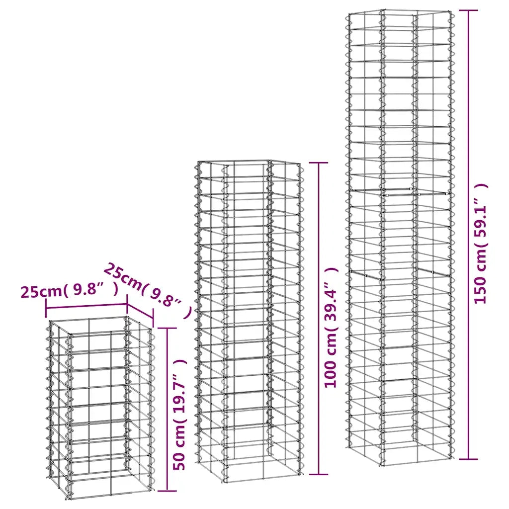 Set Gabbioni 6 pz in Filo Zincato 141049