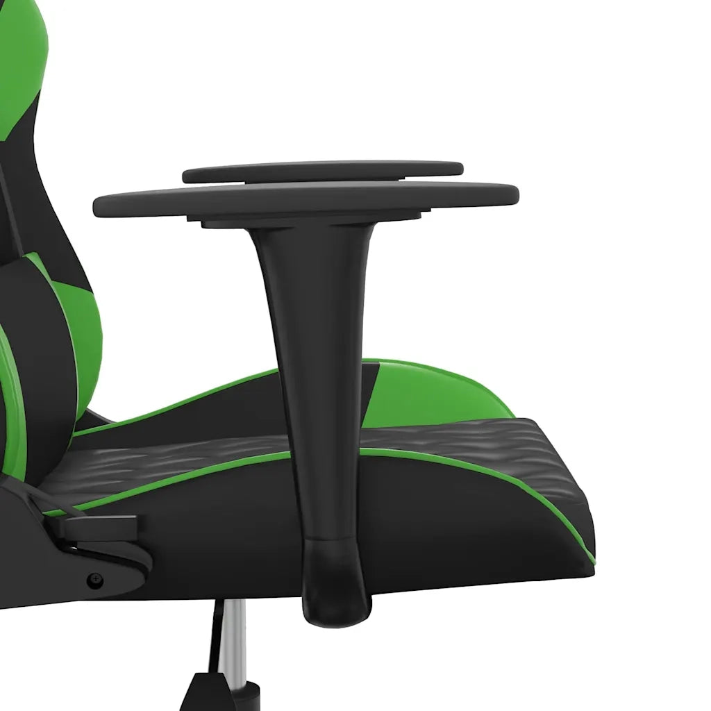 Sedia da Gaming Massaggiante Nero e Verde in Similpelle 345514