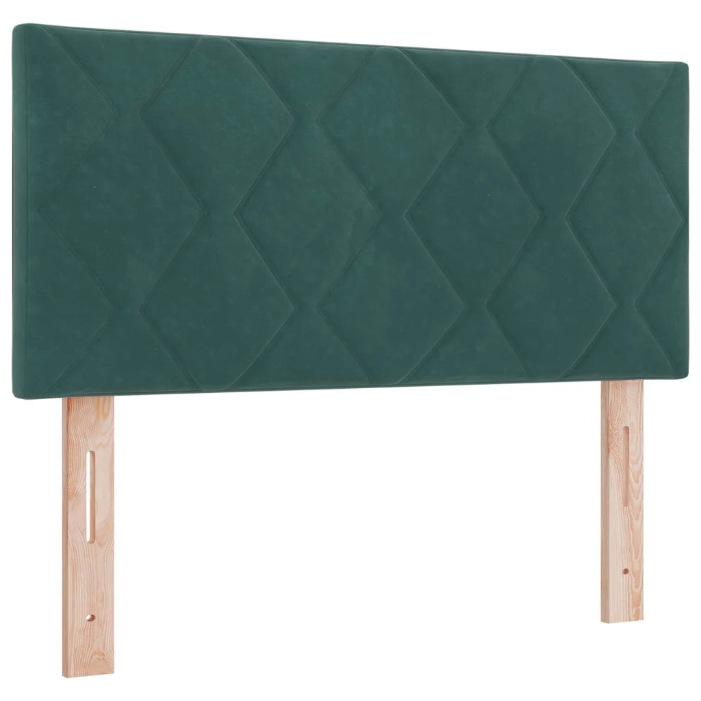 Letto con Box Spring, Materasso e LED Verde Scuro 120 x 190 cm 3452147