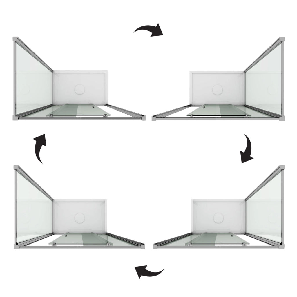 Box Doccia 90x100 CM H185 trasparente mod. Replay Duo 1 Anta