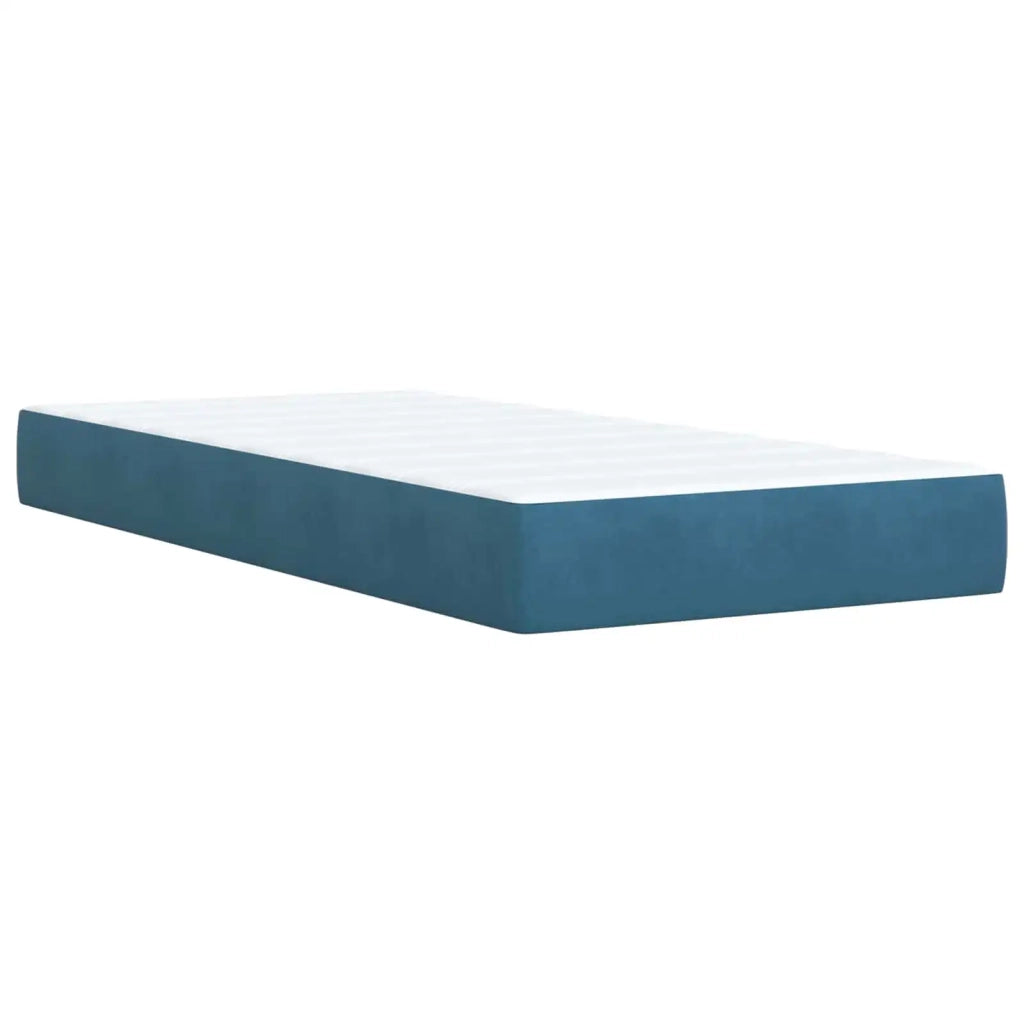 Letto box spring con materasso Blu 100 x 200 cm Velluto 3453087