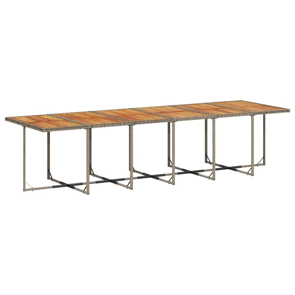Set da Pranzo da Giardino 13pz con Cuscini Grigio in Polyrattan 3277897