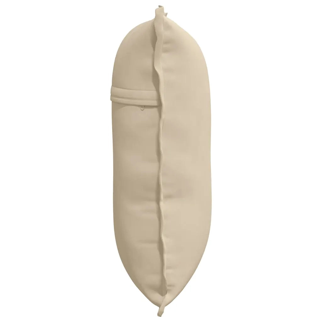 Cuscino per Schiena Crema 60 x 50 cm Tessuto in Microfibra 42014691
